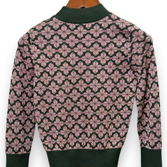 BNWT Kate Spade New York Turtleneck Sweater with Spade Flower Pattern - Picture 8 of 12